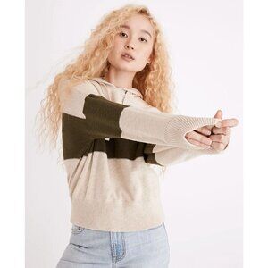 NWTD Madewell Size S Clairview Hoodie Sweater in Colorblock MSRP $89